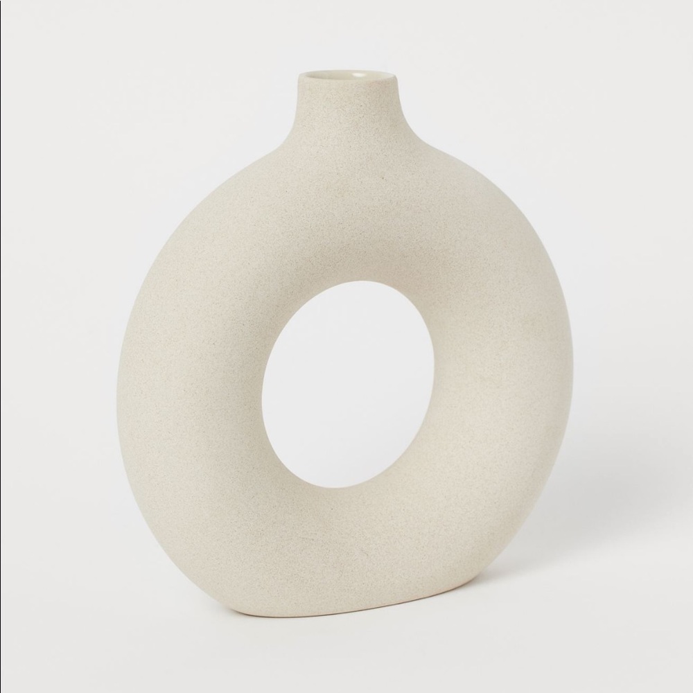 H&M Small Ceramic Donut Vase